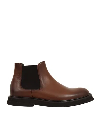 Doucal's Beatles 100 Le F.do Nero Boots In Marrone