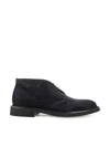 Doucal's Man Ankle Boots Midnight Blue Size 7 Leather In Black