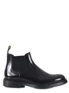 Doucal's Black Leather Ankle Boot In Black