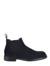 Doucal's Man Ankle Boots Navy Size 9 Leather In Blue