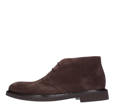 Doucal's Boots Dark Brown In Testa Di Moro Marroni