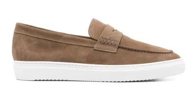 Doucal's Brown Suede Leather Loafers