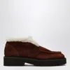 Doucal's Suede Moccasin With Fur