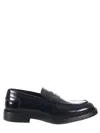 Doucal's Adler Black Slip-on Loafers In Smooth Leather Man