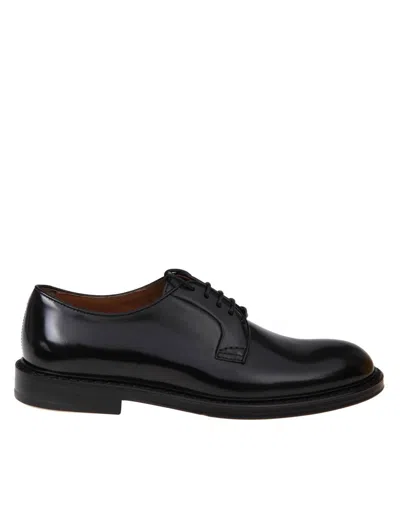 Doucal's Round-headed Derby Shoes In Black