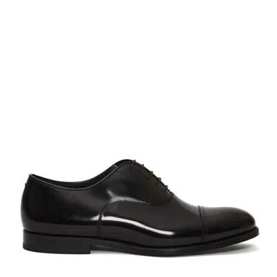 DOUCAL'S DOUCAL'S CAP TOE OXFORD SHOES WITH POLISHED FINISH