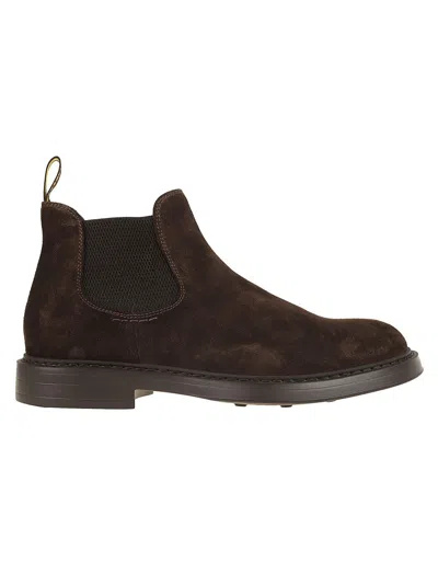 Doucal's Beatles Visone Chelsea Boots In Brown