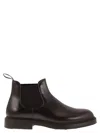 Doucal's Black Leather Ankle Boot