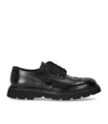 Doucal's Derby Black Brogue Lace-up Shoe In Black