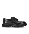 Doucal's Derby Black Brogue Lace-up Shoe In Black