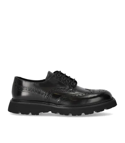 DOUCAL'S DOUCAL'S DERBY BLACK BROGUE LACE UP SHOE