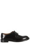 Doucal's Derby Lace-ups In Dark Brown Leather In Brown