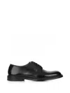 Doucal's Derby Lace-ups In Dark Brown Leather