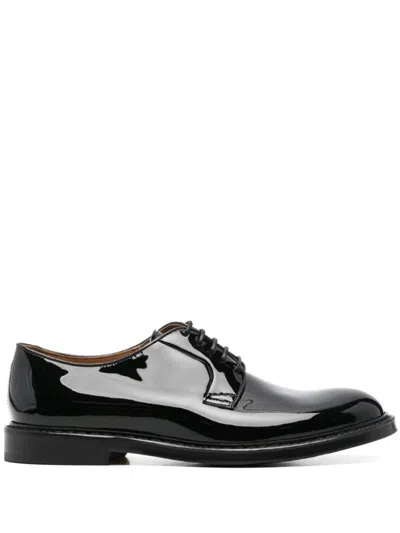 Doucal's Men's Derby Lace Up Skin Loafer In Black