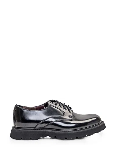 Doucal's Chunky-sole Leather Derby Shoes In Black