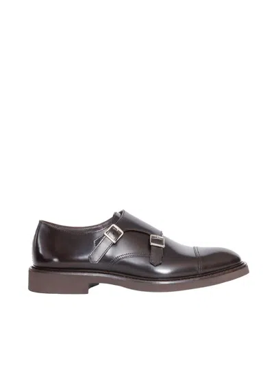 Doucal's Double Buckle Cap Toe (gm) Horse Brown+brown Sole