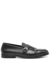 Doucal's Double-buckle Leather Monk Shoes