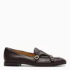 Doucal's Women's Leather Double Buckle Loafer In Brown