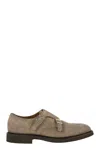 Doucal's Men's Double Suede Buckle Loafer In Beige