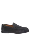 Doucal's Man Loafers Midnight Blue Size 9 Leather In Blu
