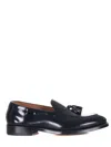 Doucal's Black Slip-on Loafers With Tassel Detail