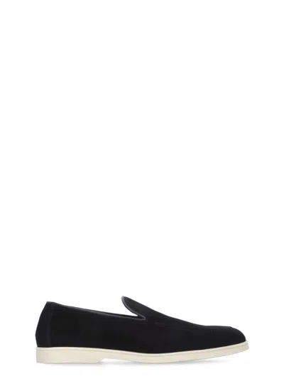 Doucal's Mocassins Adler Suede Loafers In Blue