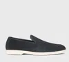 Doucal's Man Loafers Navy Size 6.5 Leather In Blue