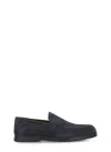Doucal's Man Loafers Midnight Blue Size 9 Leather In Blue