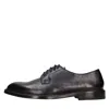 Doucal's Flat Shoes Blue In Black