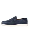 Doucal's Tempesta Suede Mocassino Adler Slip-on Loafers In Blue