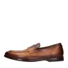 Doucal's Man Loafers Camel Size 9 Leather In Marrone Marroni