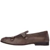 Doucal's Man Loafers Khaki Size 11 Leather In Marrone Scuri