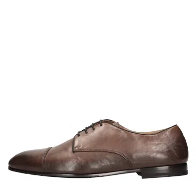 Doucal's Flat Shoes Brown In Marrone Scuri