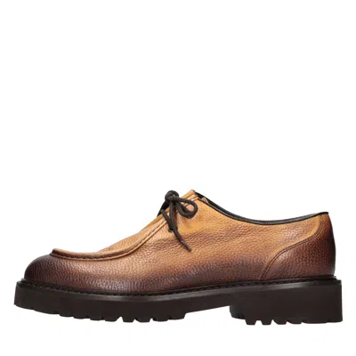Doucal's Flat Shoes Brown In Marrone Scuri