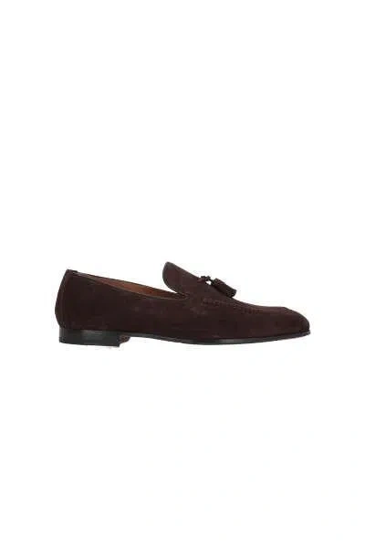 Doucal's Flat Shoes In Dark Brown