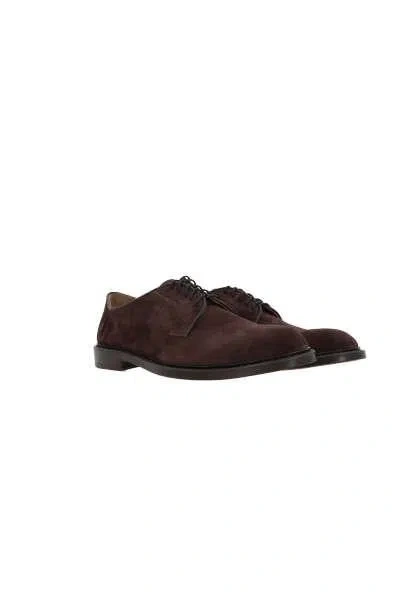 Doucal's Flat Shoes In Dark Brown