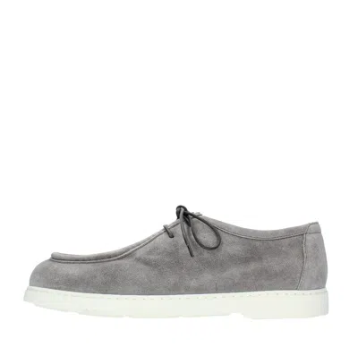 Doucal's Flat Shoes Grey In Grigio Neri E Grigi
