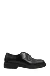 Doucal's Almond-toe Leather Derby Shoes In Black