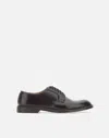 Doucal's Derby Lace-ups In Dark Brown Leather In Brown