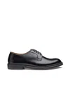 Doucal's Derby Lace-ups In Dark Brown Leather In Black