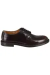 Doucal's Black Classic Oxford Shoes In Calf Leather Man In Burgundy