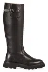 Doucal's Knee-high Leather Boots In Black