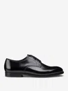 Doucal's Lather Derby Shoes In Black