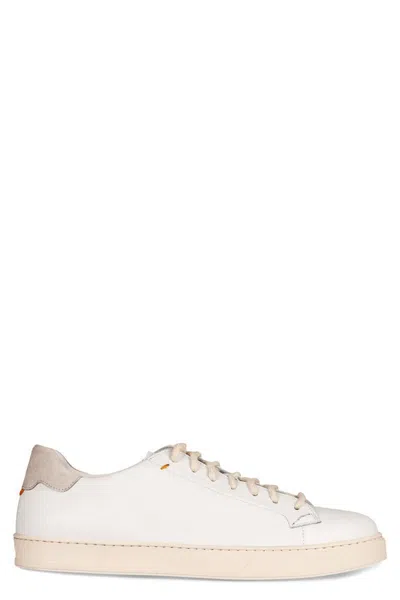 Doucal's Leather Sneakers In White