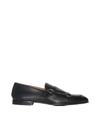 Doucal's Double-buckle Loafer In Black Leather