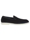 Doucal's Mocassins Adler Suede Loafers In Blue
