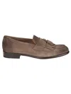 Doucal's Classic Suede Tassel Loafers With Bowl Stitching In Brown