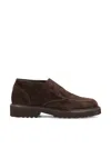 Doucal's Dark Brown Suede Slip-on Ankle Boots In Brown