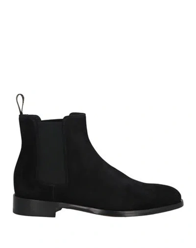 Doucal's Man Ankle Boots Black Size 10.5 Soft Leather In Black