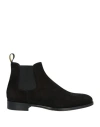 Doucal's Man Ankle Boots Navy Size 9 Leather In Black